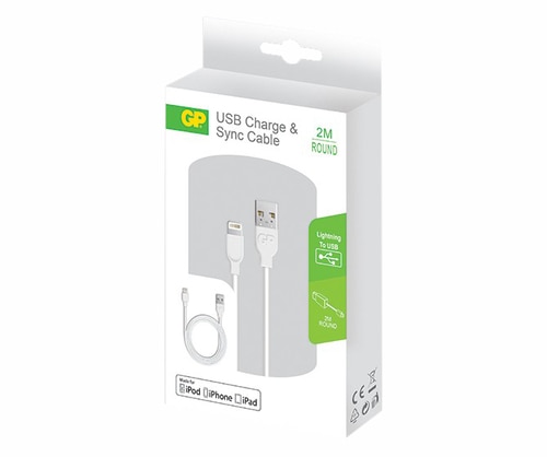 Charger & Sync Cable 2M Round Lightihng to USB For Ipod-Iphone-Ipad GP