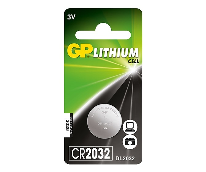 Battery Lithium  3V 1 Cell in Strip GP