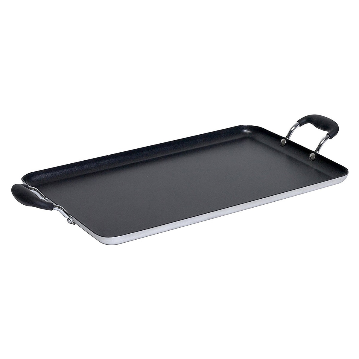 Griddle with Metal Handles Double Burner Non Stick Imusa