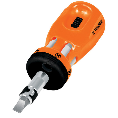 Tuper 18193 Spinning Top Type Screwdriver with Ratchet and 6 Double Points.