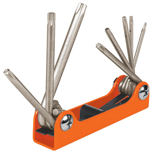 Truper 15569 8-In-1 Folding Torx Key Set, Metal Case  