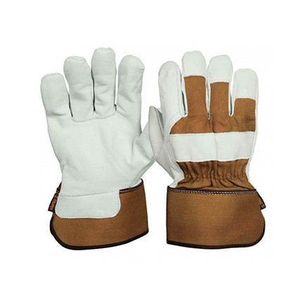 Canvas and Goatskin Gloves, Safety Cuff Truper