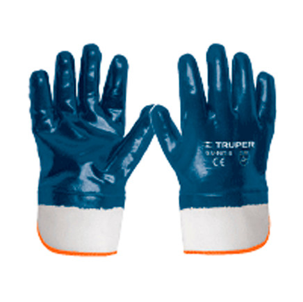 Truper Nitrile Coated Cotton Gloves Safety Cuff