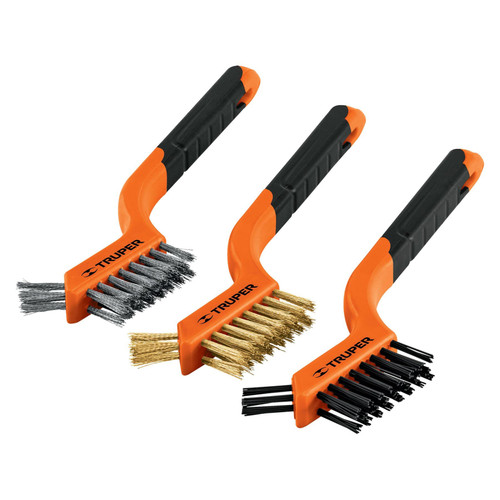  Truper 10652 3-Pc Mini Wire Brush Set