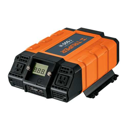 Truper Power Inverter 3 AC Outlets w/ USB Charging Port (1500W) INCO-1500