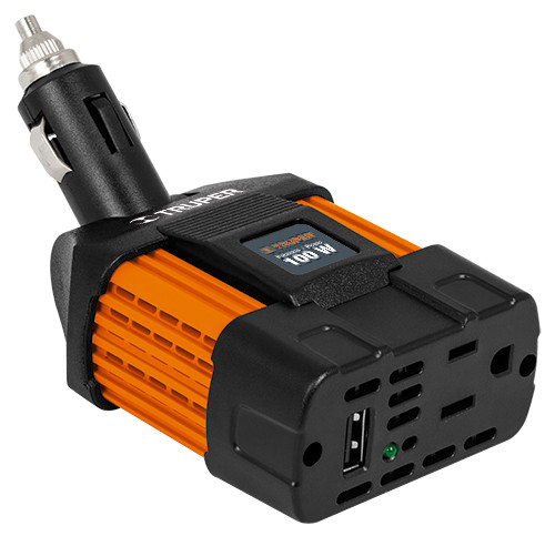 Power Inverter, Dual AC Outlets w/ USB Charging Port (100W) INCO-100 Truper