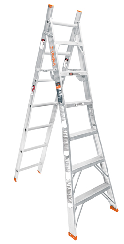 Truper Steep Ladders 5 Position Combiation 225 Lb Load Capacity