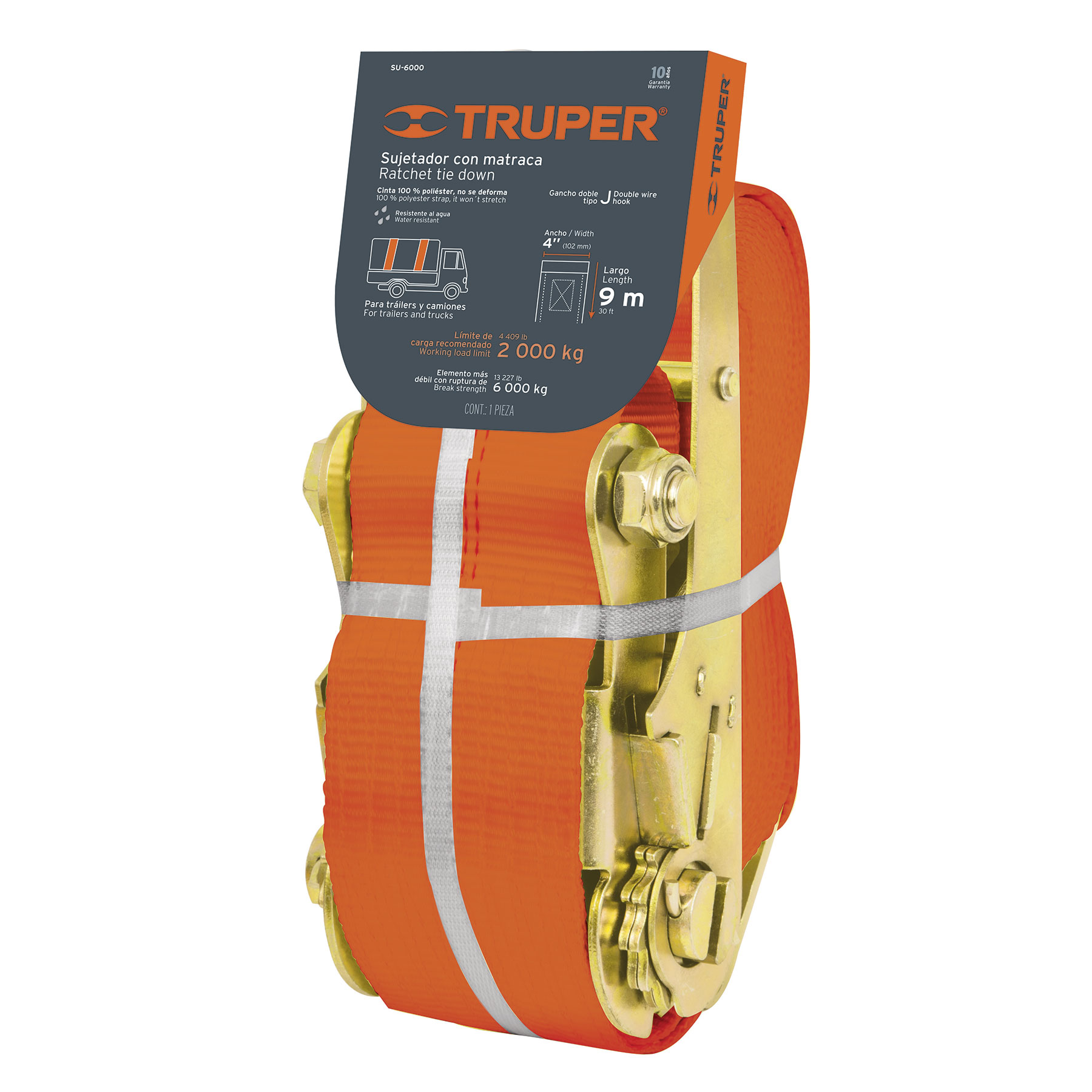 Truper Ratchet Tie Downs 11,900 lb and 13,230 lb