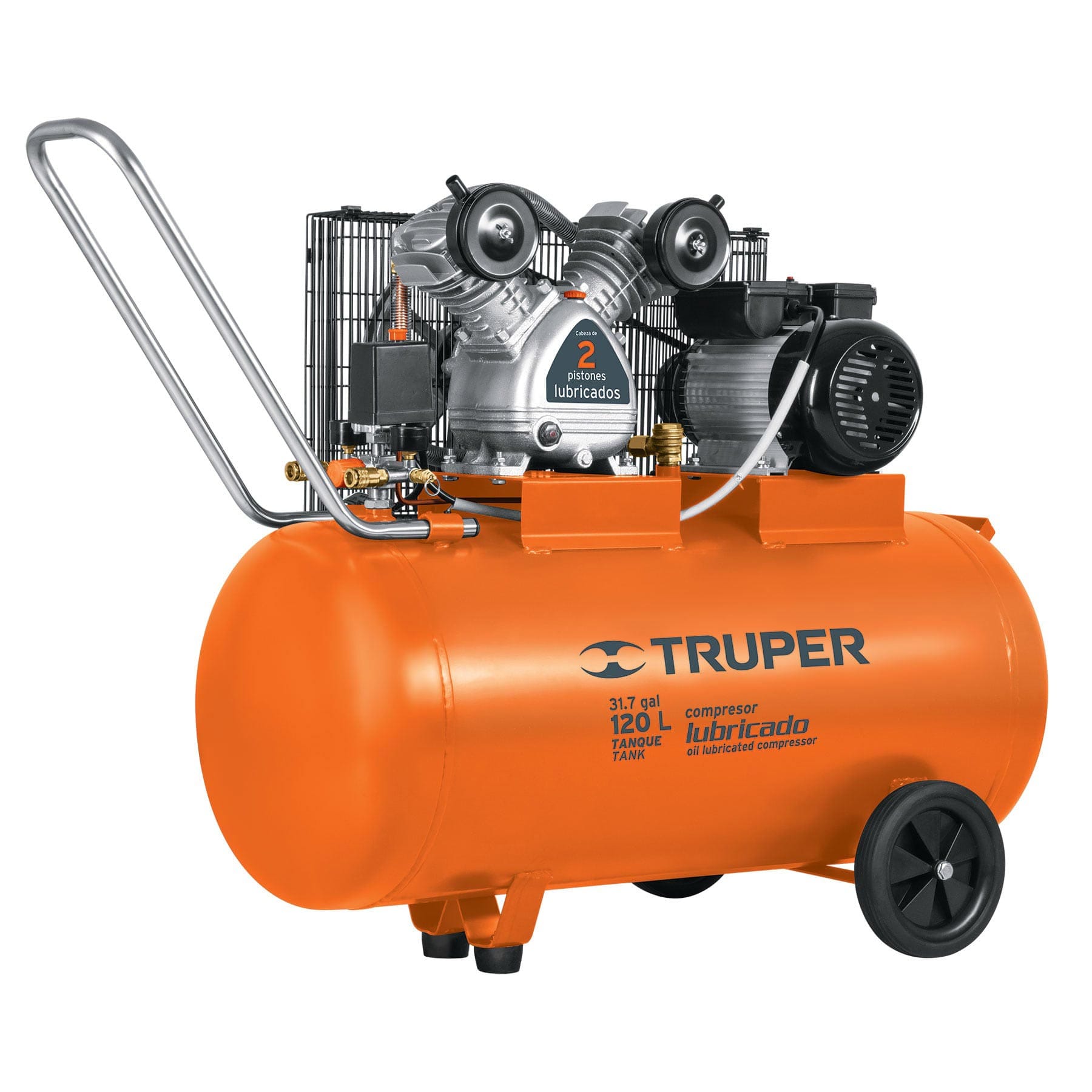 Truper Air Compressor Oil-Lubricated Horizontal