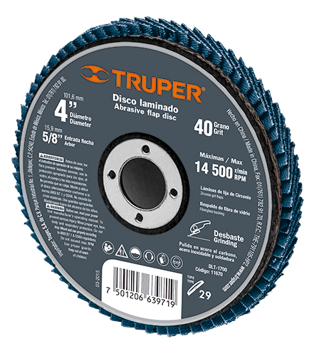 Truper High Performance Flap Discs Diameter  4"