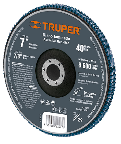 Truper High Performance Flap Discs Diameter  7"