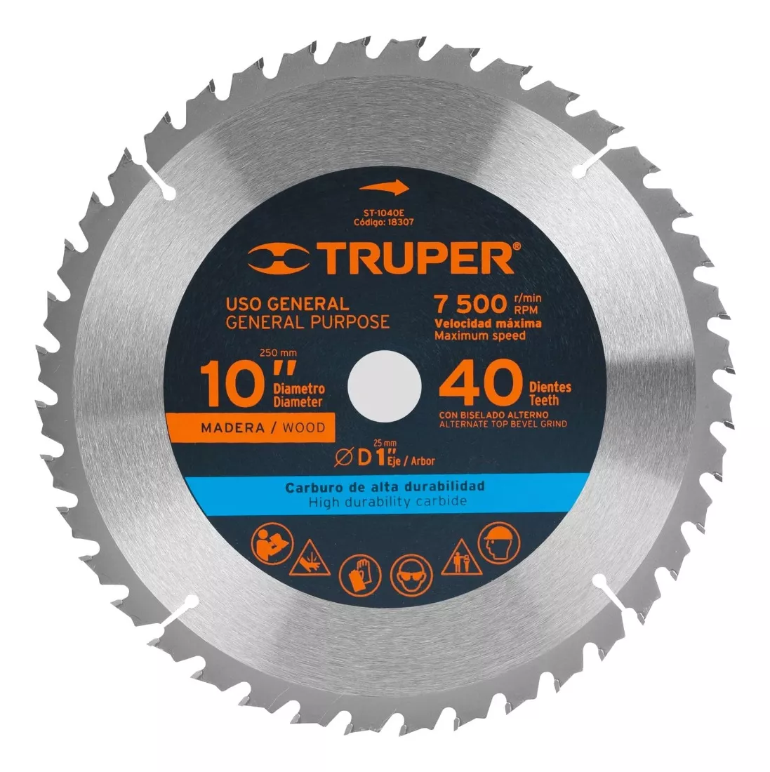 Truper Wood Cutting Saw Blades 1" Arbor 10" Diameter