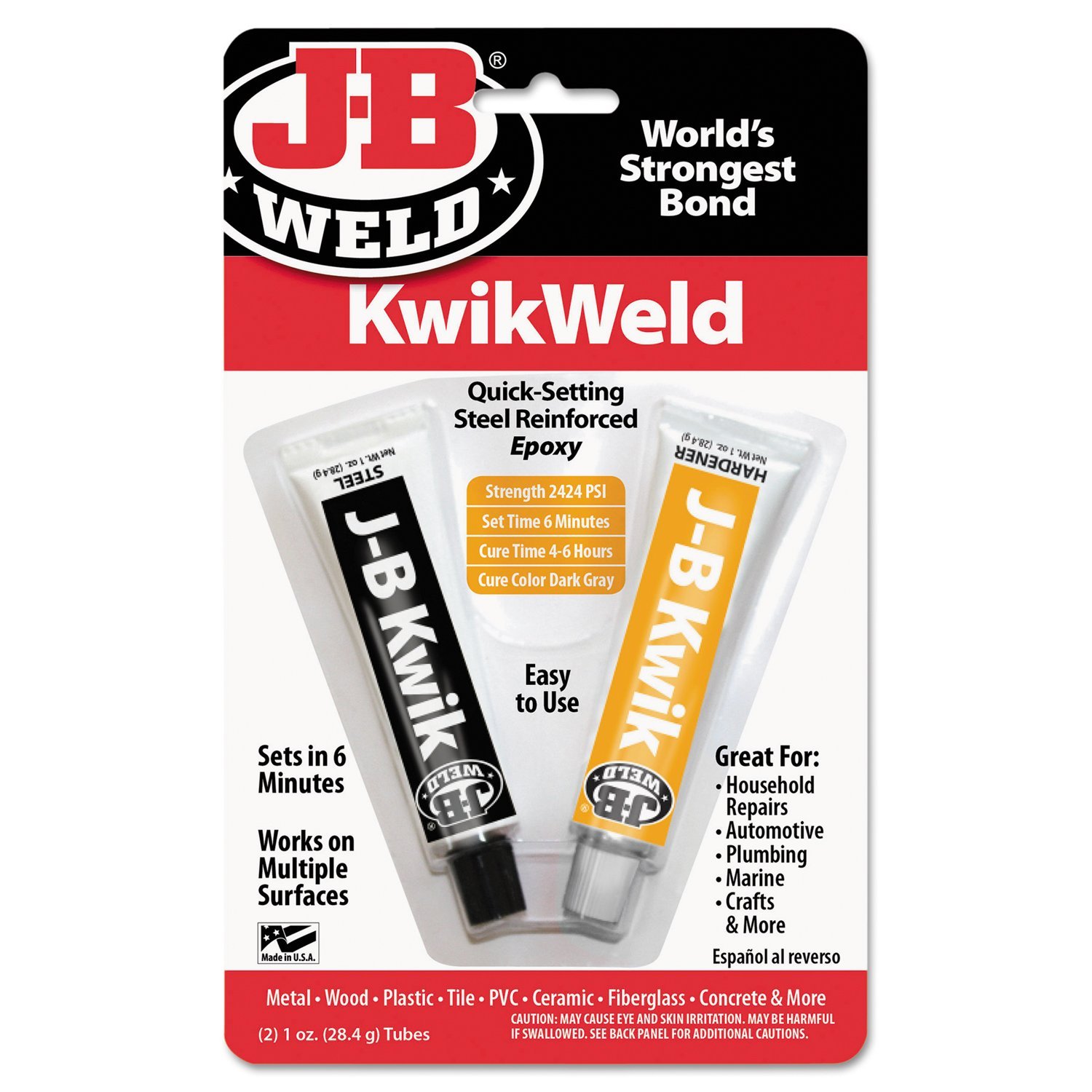 Epoxy KwikWeld Quick Setting Steel Reinforced JB-Weld