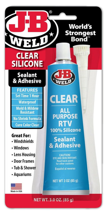 Sealant All-Purpose RTV Silicone Gasket Maker Clear 3 oz. JB-Weld