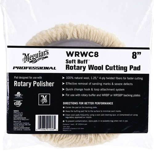 Soft Buff Rotary Wool Cutting Pad 8" Meguiars
