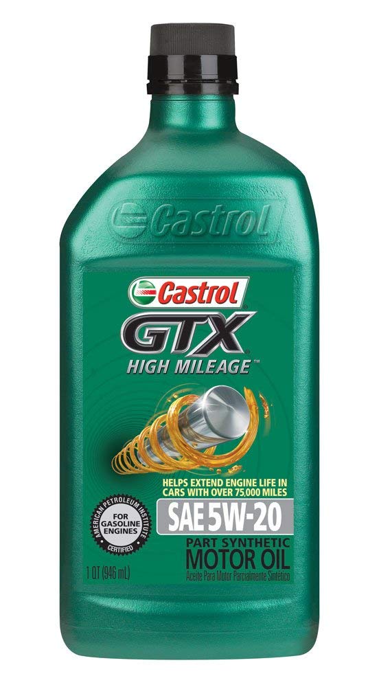 Motor Oil Synthetic Blend Gtx L High Mileage 1 Qt Castrol