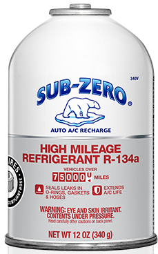 High Mileage Refrigerant R-134a 12 0z. Sub-Zero
