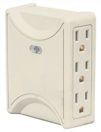 Voltech 6-Outlet Side Grounded Adapter