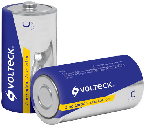 Carbon-Zinc Batteries C 2-Pack Voltech