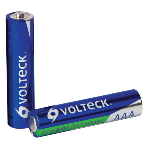 Long Lasting Rechargeable AAA Batteries, 1 mAh 2-Pack Voltech