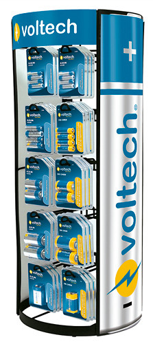 Display Rack w/ Alkaline Batteries Voltech