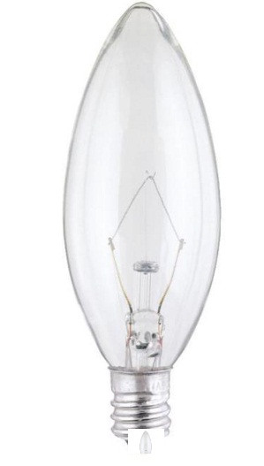 60 Watt B10 Torpedo Incandescent Light Bulb 2700K Clear E12 (Candelabra) Base Westinghouse