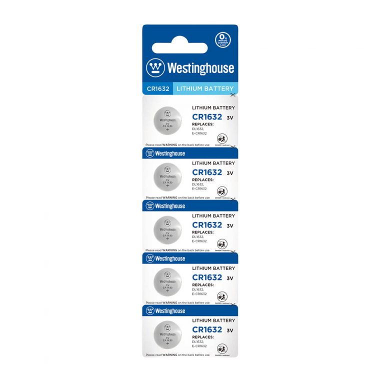 Battery Lithium Coin Button 3V Pack5 Westinghouse