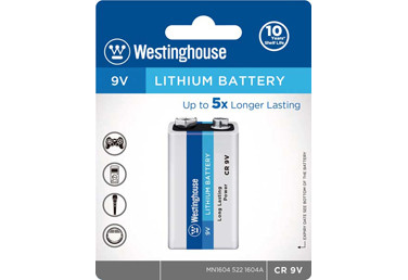 Battery Lithium  9V CR9V-BP1 1 Pack Westinghouse