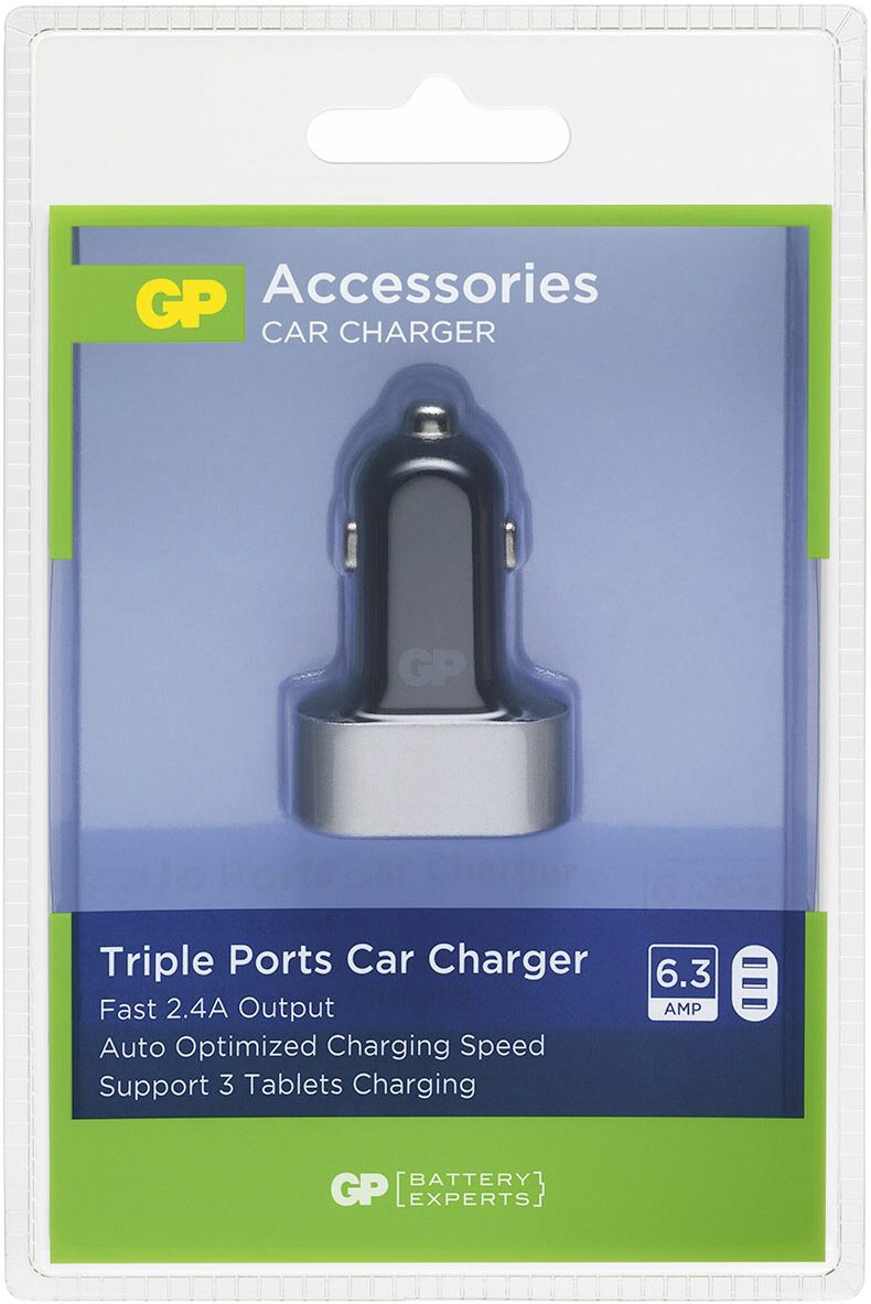 Usb Car Charger 6.3A 31.5W Fast Charging  3X GP