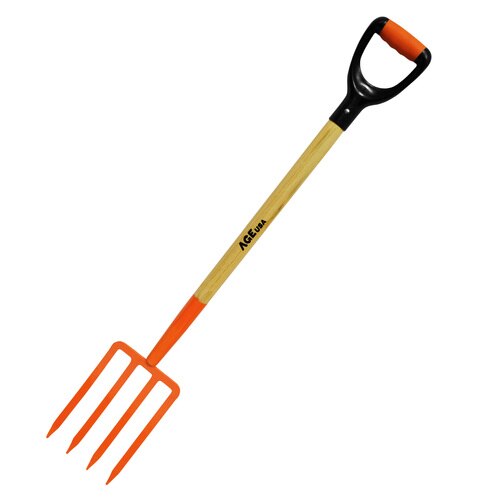 Spading Fork with Hardwood Handle 10" 4-Tine AGE USA