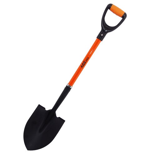 Round Point Shovel with Fiber Glass Handle and D-type Grip AGE USA