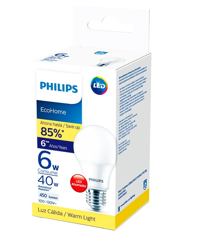 Philips Ecohome Bulb Led 100-130V A60 E27 