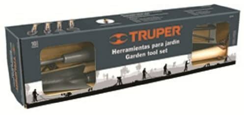 Truper 30645 Garden Tool Kit with Hoe Cultivator Transplanted Trowel