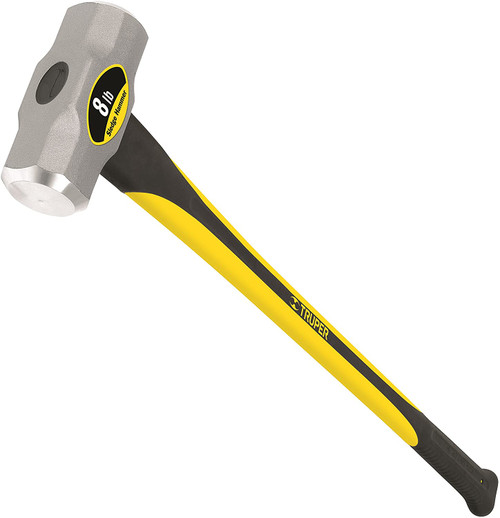 Truper 30929 Sledge Hammer Fiberglass Handle with Rubber Grip 36-Inch Weight 8 lb