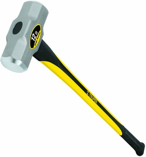 Truper 30931 Sledge Hammer Fiberglass Handle with Rubber Grip 36-Inch, Weight 12 lb