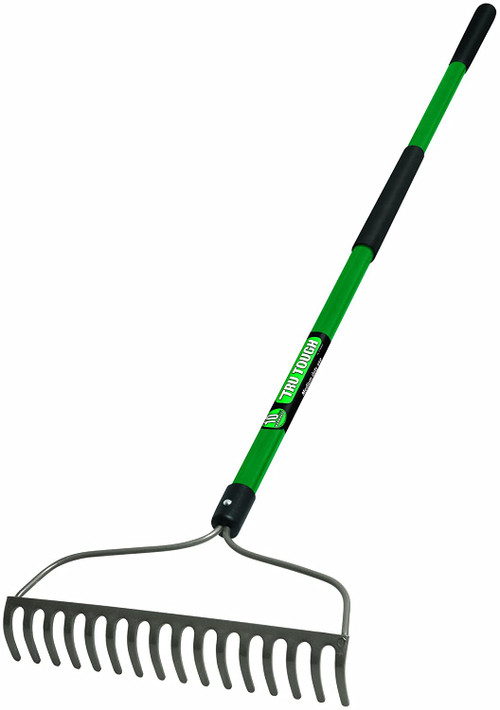 Truper 32404 Tough Welded Bow Rake 16-Teeth Fiberglass Handle