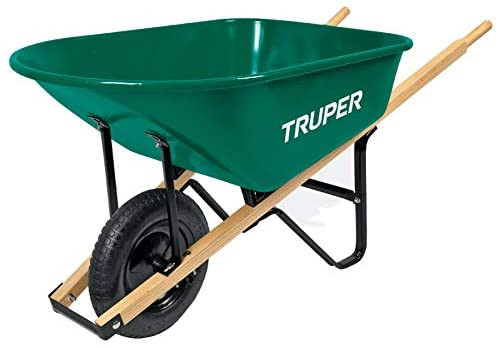 Truper 33461 Tools TruTough Foot Steel Wheelbarrow 6 Cubic