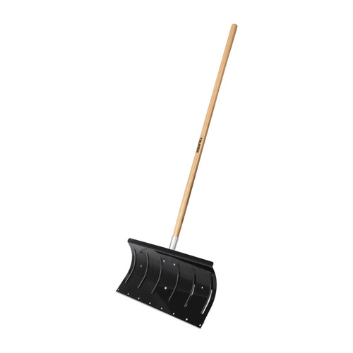 Truper 33900 Aluminum Snow Pusher Metal Wear Strip Handle Ash Handle 24-Inch