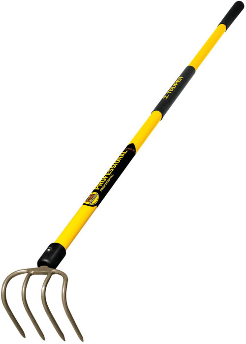 Truper 30030 Tru Pro 4-Tine Forged Cultivator 5-Inch Head 60-Inch Fiberglass Handle
