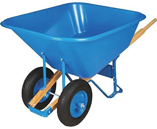 Truper 30368 Tru Pro Trough Wheelbarrow 10Cu ft Poly Tray 2"
