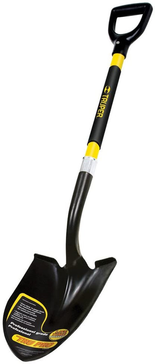 Truper 31200 Tru Pro Round Point D-Handle Fiberglass Shovel