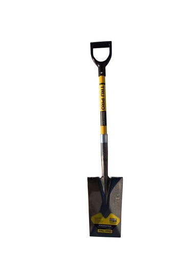 Truper 31202 Tru Pro Garden Spade Fiberglass D-Handle Extended Steps
