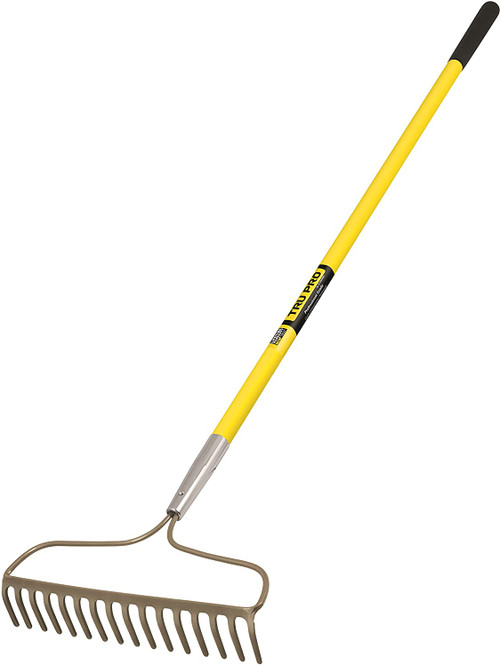 Truper 31380 Tru Pro 60-Inch 16 Teeth Forged Bow Rake Fiberglass Handle 10-Inch Grip