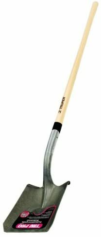 Truper 33428 Tru Pro Garden Square Shovel Square Toe Steps