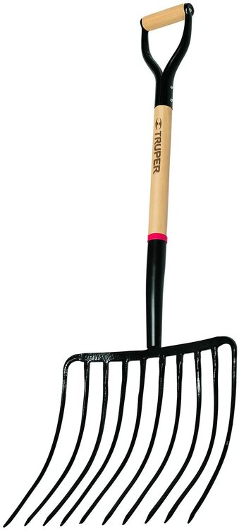 Truper 33570 Ensilage Fork 10-Tine Forged Steel D-Handle 30-Inch Brown/A