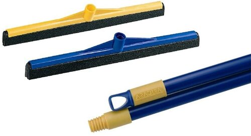 Aricasa 821128031819  Plastic Squeegee with Handle Blue/Yellow