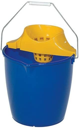 Aricasa 821128008125 Round Bucket and Mop Wringer, Yellow/Blue