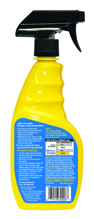 Rain-X 2-in-1 Glass Cleaner with Rain Repellent Trigger