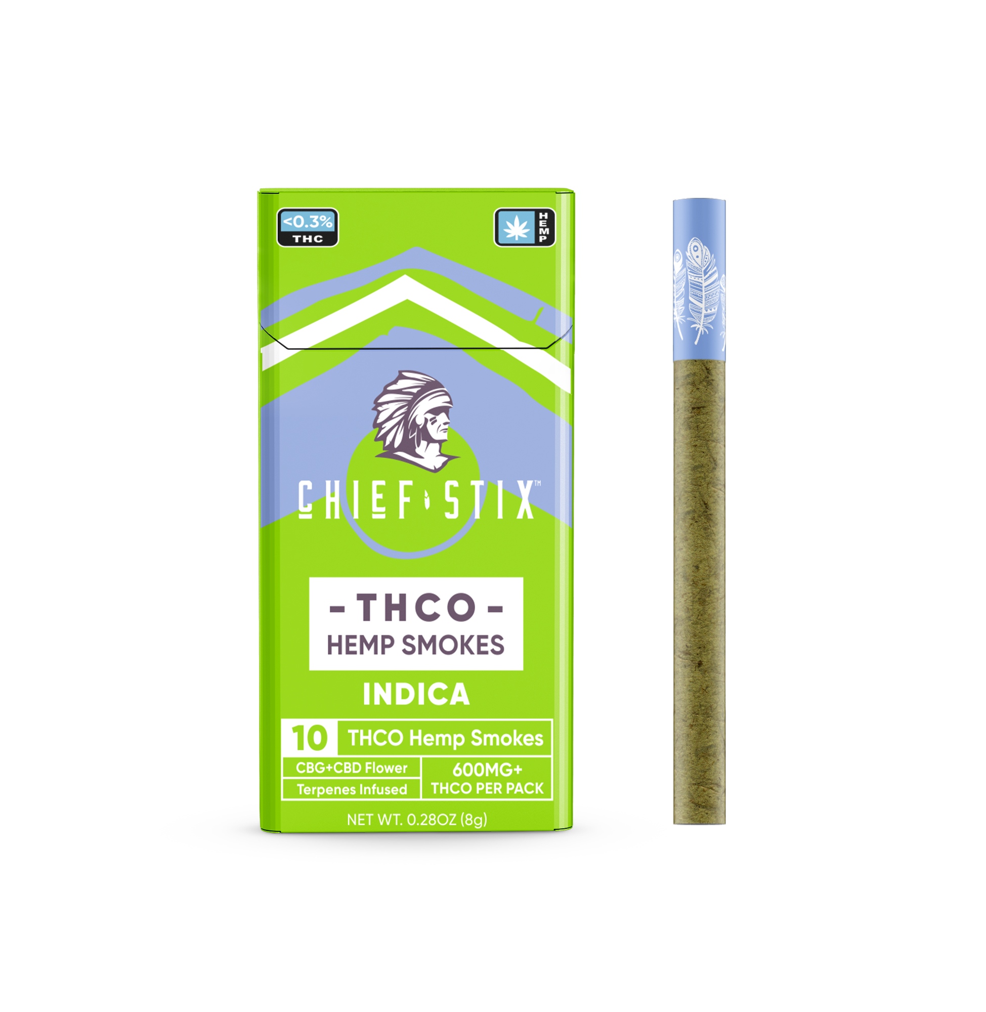 smoke cigarette in chinese MegaWatts. Chief Stix Cigarette Hemp Smoke THCO Pack 10 Packs Per Box 600+mg