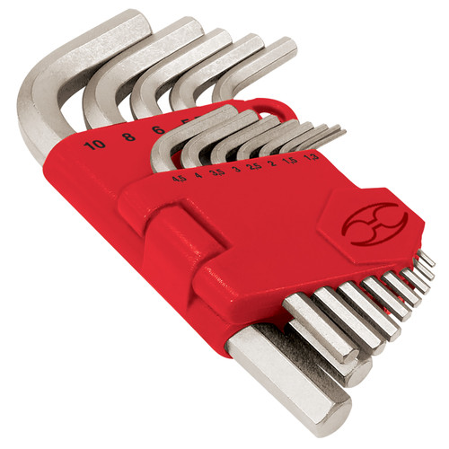 Truper 15545 Set 13 Extra Long Allen Keys with Organized Red